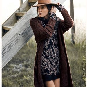 Free People Long Sleeve Paisley Print Dress.